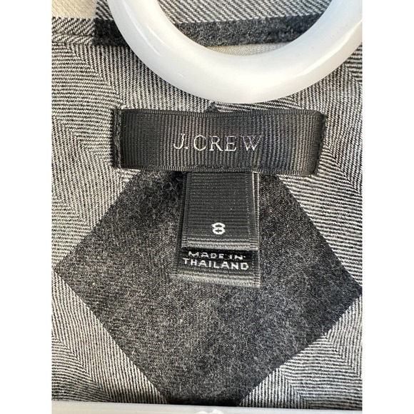 J.Crew Women's Button Up Shirt Womens Sz 8 Blue Black Plaid Printed Top Lot of 3 - Picture 14 of 14